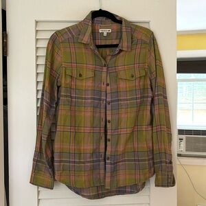 Toad & Co lightweight flannel button up. Small.